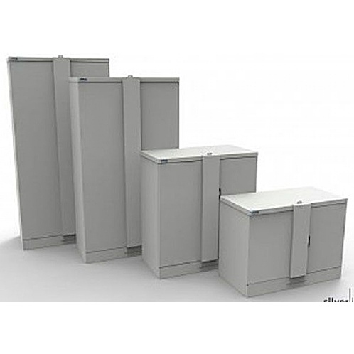 Silverline Kontrax Office Cupboards with Security Bar - Office Storage