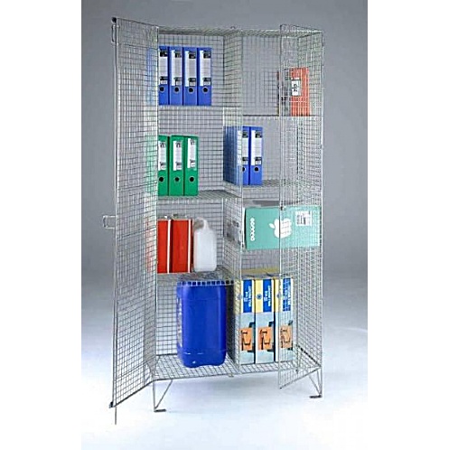 Wire Mesh Divider Cupboards - Office Storage