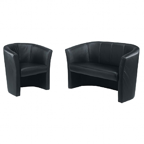 Tub Leather Look Reception Seating, Next Day Delivery - Reception Meet Area