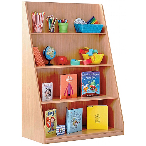 Library Book Stand with 4 Fixed Straight Shelves - School Furniture