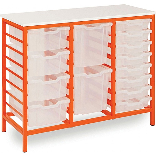 24 Tray Metal Storage Unit, Static - School Furniture