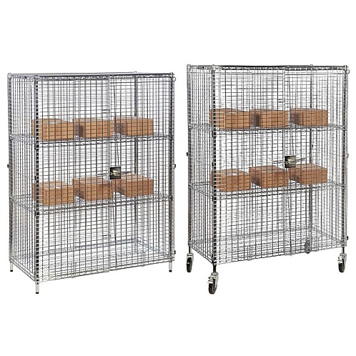 Wire Security Cage, Static or Mobile - Storage and Handling