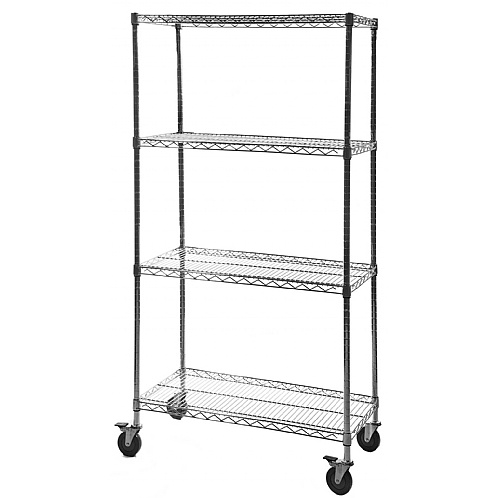 Chrome Wire Mobile Rack Trolleys - Storage and Handling