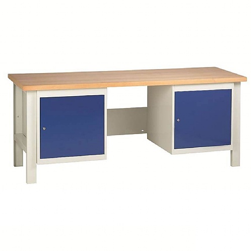 Workbench with 2 x Cupboard Units, Fast Delivery - Workshop Products
