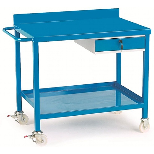 Mobile Steel Workbenches with Single Drawer - Workshop Products