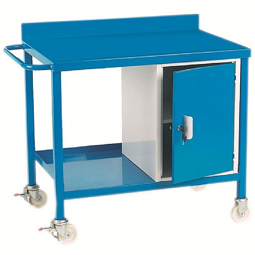 Mobile Steel Workbenches with Cupboard - Workshop Products