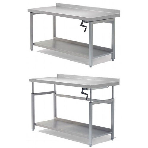 Rise and Fall Stainless Steel Height Adjustable PreparationTables - Workshop Products