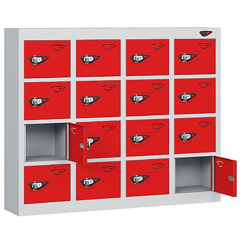 Pure Antibacterial Mobile Phone Lockers, 16 Solid Doors - Storage Lockers