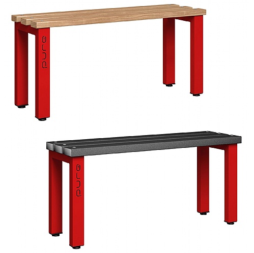 Pure Antibacterial Single-Sided Changing Room Benches - School Furniture