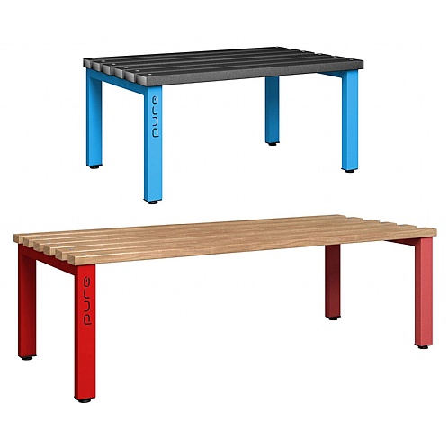 Pure Antibacterial Double Sided Changing Room Benches - School Furniture