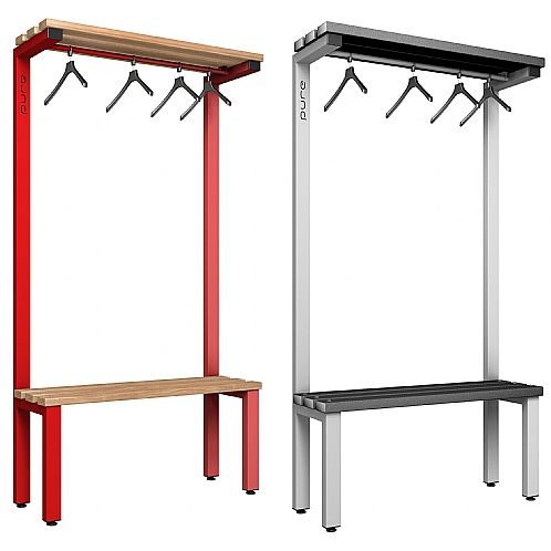 Pure Single-Sided Changing Room Bench Unit for Hangers - School Furniture