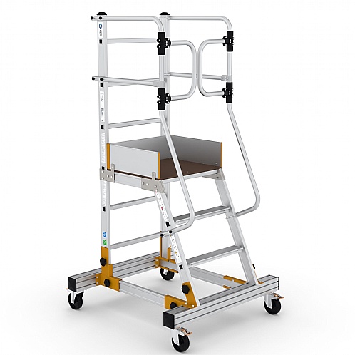Climb-It Aluminium Mobile Safety Steps with Safety Gate - Access Steps & Platforms