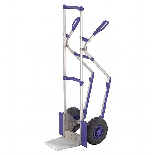 Aluminium Rough Terrain Sack Truck with Curved Back, 100 kgs - Storage and Handling