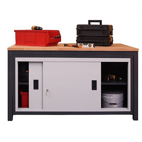 Heavy Duty Workbench - 1200kg Lockable Door & Germ Guard - Workshop Products