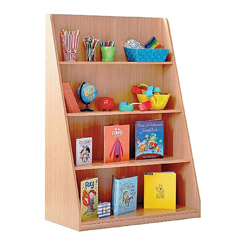 Book Stand - Library Display with 4 Fixed Straight Shelves - School Furniture