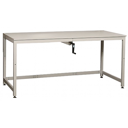Height Adjustable Workbench UK, 300kg UDL, Hand Crank - Workshop Products