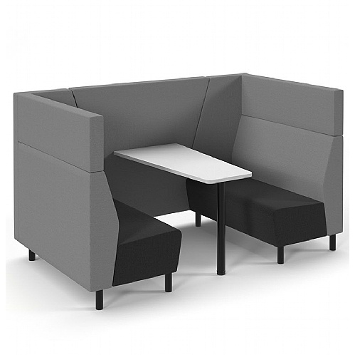 Meeting Pod  Acoustic Booth with Upholstered Seating - Reception Meet Area