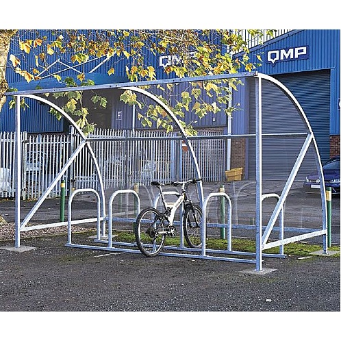Dudley Cycle Shelter, Galvanised Frame with Perspex Roof - Site, Safety & Security
