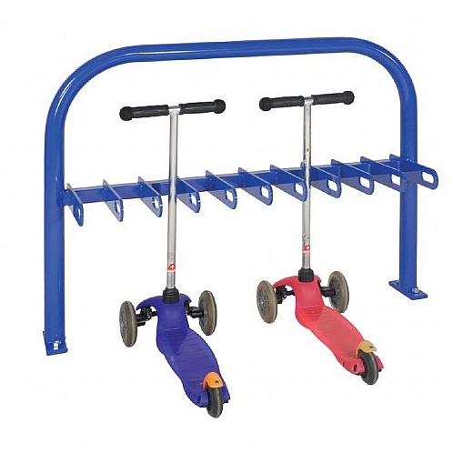 Scooter Rack, Single or Double-Sided, Powder-Coated Steel - Site, Safety & Security