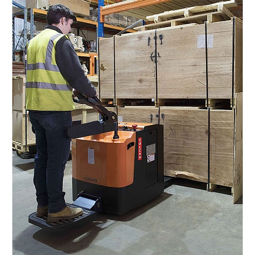 VULCAN Premium Fully Powered Pallet Truck, 2000kg, EN 1757-1, Electromagnetic Brake - Storage and Handling