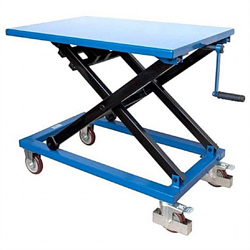 VULCAN Scissor Lift Tables, Winch Operated, EN 1570:2011 Compliant - Storage and Handling