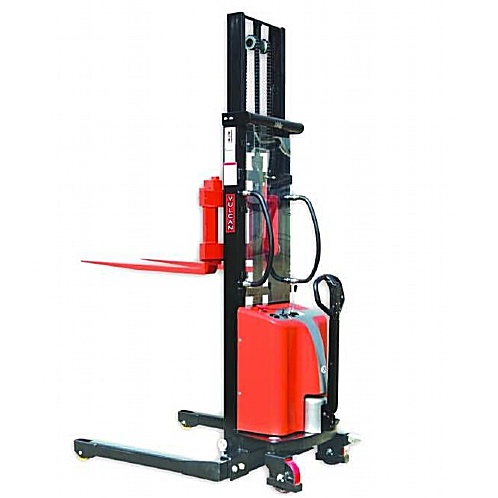 VULCAN Semi Electric Straddle Stacker, 1200kg, Adjustable Forks, EN 1757-2 - Storage and Handling