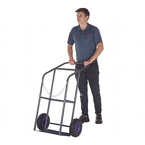 Large Single Cylinder Trolley, 300kg, Puncture-Proof Wheels - Storage and Handling
