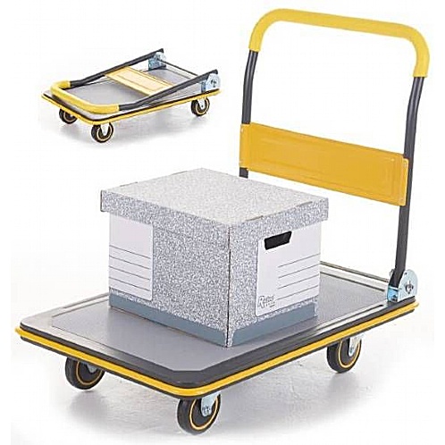 Deluxe Folding Trolley, 300kg Load, PVC Base, Foam Handle - Storage and Handling
