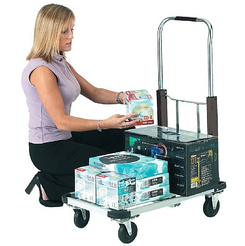 Foldaway Trolley, 150kg, Telescopic Handle & Compact Base - Storage and Handling