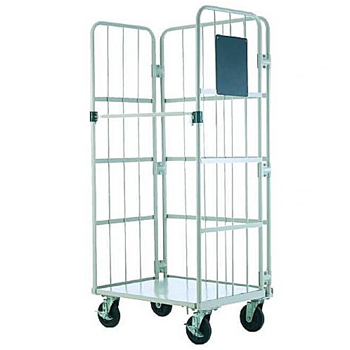 Heavy-Duty Roll Container, 600kg, Nestable with 150mm Rubber Castors - Storage and Handling