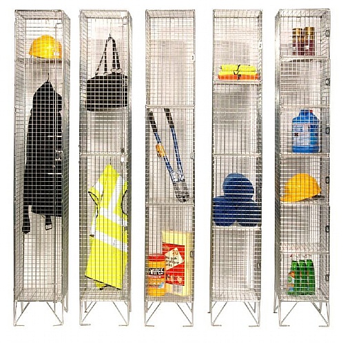 Wire Mesh Lockers with Doors  Secure & Visible Storage, UK Made - Storage Lockers