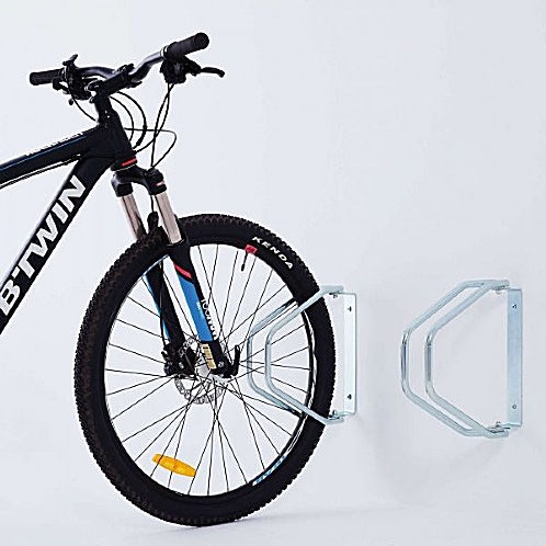 Wall Mounted Bike Rack - 180 Degree Swivel Steel Single Rack - Site, Safety & Security