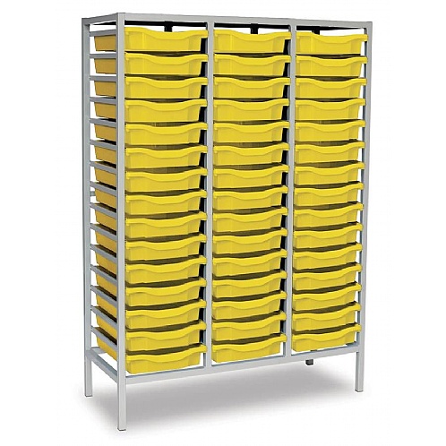 Tray Storage Units  Static Metal Frame  45 Trays  UK Made - School Furniture