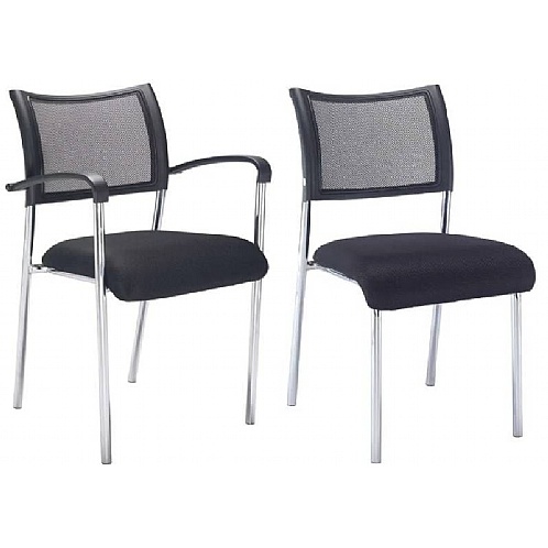 Jupiter Mesh Conference Chairs with Chrome Legs & Mesh Back - Office Chairs