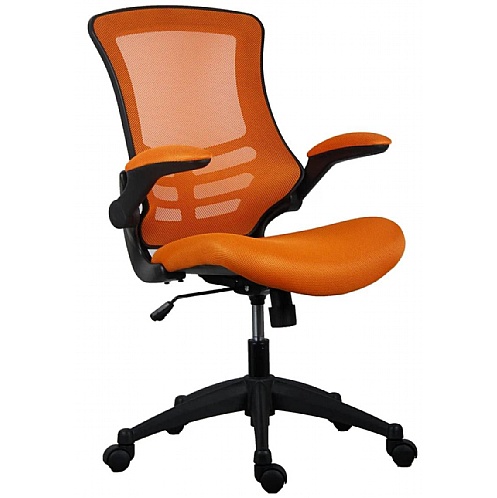 Marlos Mesh Office Chair with Folding Arms & Swivel Base - Office Chairs