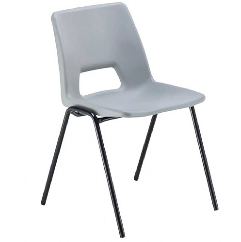 Economy Polypropylene Chair with Black Frame & Skid Feet - Office Chairs