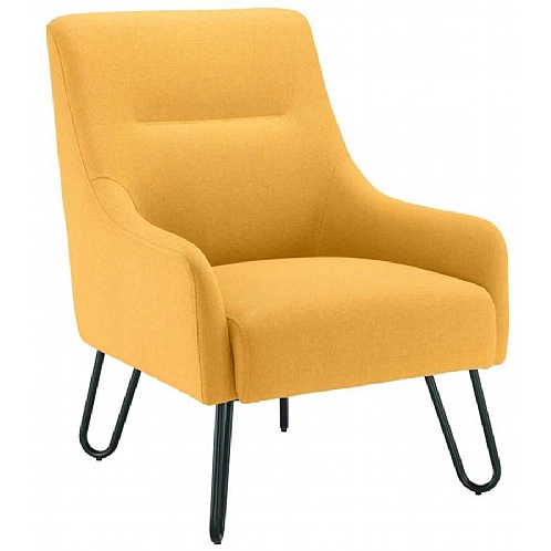 Pearl Reception Chair with Padded Seat & Hairpin Legs - Reception Meet Area