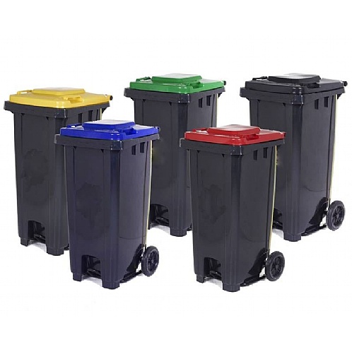Pedal Wheelie Bin - Hygienic & Hands-Free Waste Disposal - Site, Safety & Security