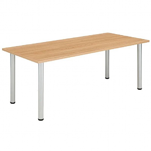 Core Pole Leg Rectangular Meeting Table - Reception Meet Area