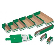 Cardboard Storage Bins - 100mm High Cardboard Parts Bins