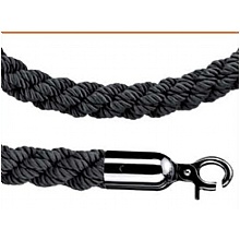 Black Polyester Twisted Barrier Rope