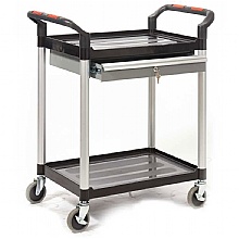 2 shelf trolley with 1 steel drawer