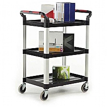 3 shelf trolley with plastic shelves