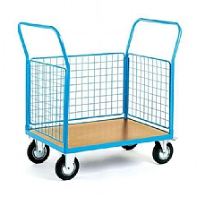 Three sided platform truck with mesh sides 500kg