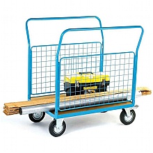 Platform with mesh sides and wooden base 500kg