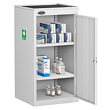 small medical cabinet dished top + rubber mat