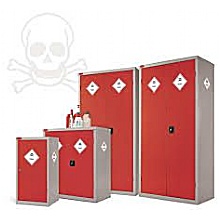 Toxic safety storage cabinets with removable