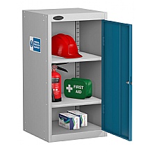 Small personal PPE cabinet with 2 shelves