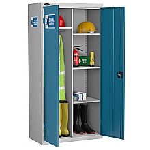 PPE Wardrobe cupboard 3 shelves/clothes rail