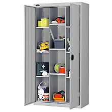 divider cupboard, silver grey doors